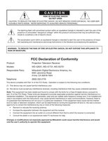 Mitsubishi WD52631 WD57731 WD65731 TV Operating Manual